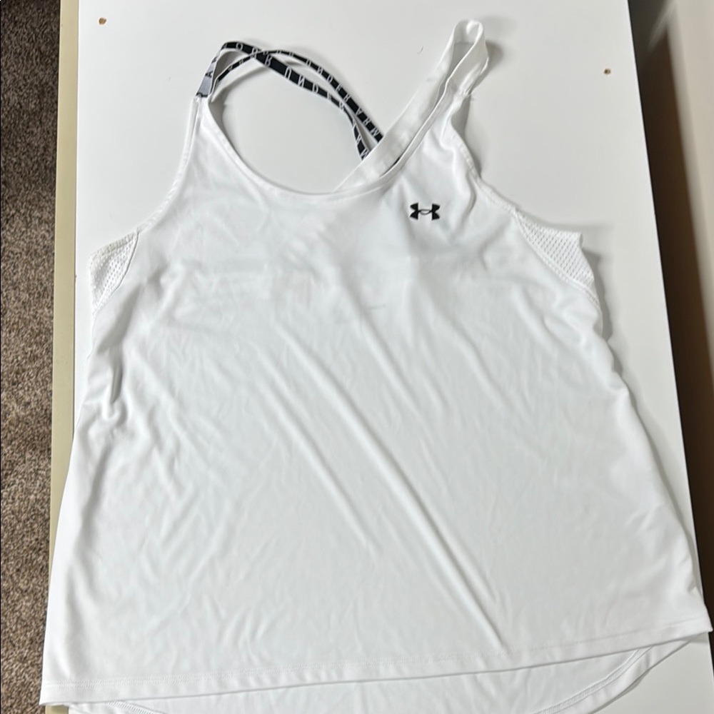 Under Armour Black Relaxed Asymmetrical Tank Top XL